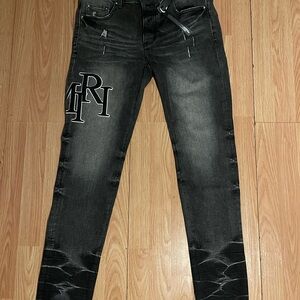 AMIRI Black Distressed Chinos